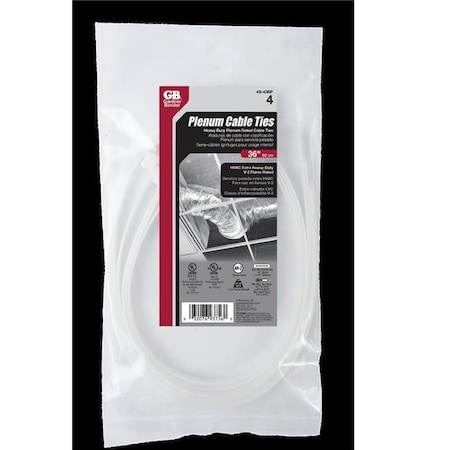 Gardner Bender Cable Tie, 36 in L, Natural, 180 lb Strength 7296353